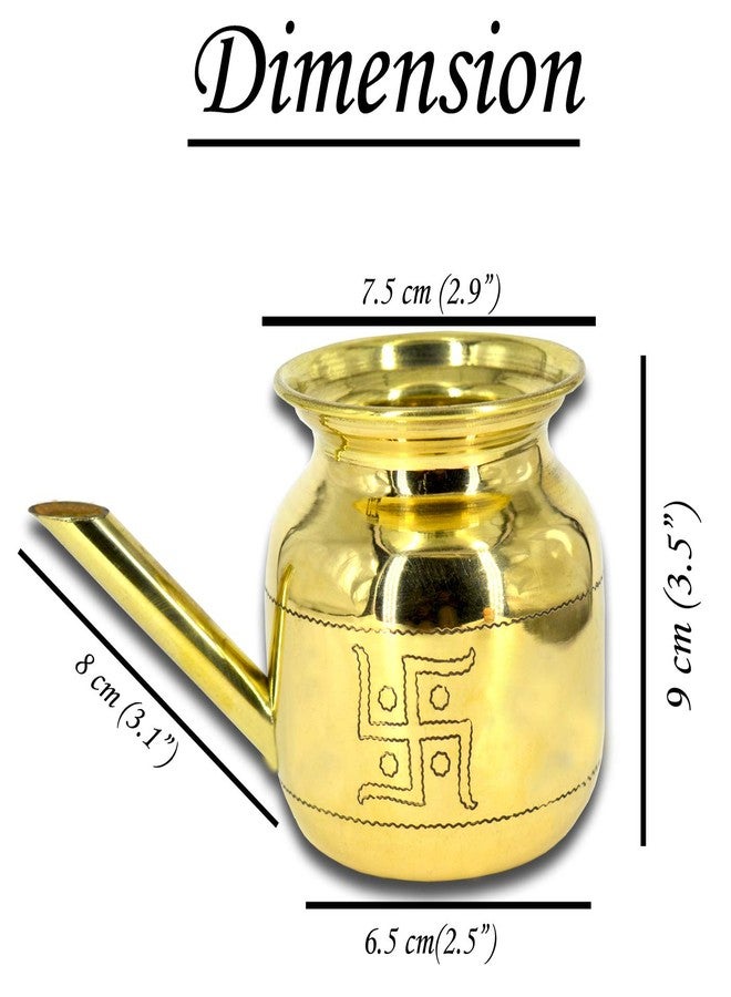 مي أند يو ME & YOU Karwa Chauth Brass Karwa مع الصليب المعقوف المزخرف لـ Karwa Chauth Poojan (نحاس) - Image 4